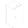 Mexen Kioto paroi de douche 100 x 200 cm, rayures 8 mm, Chrome - 800-100-101-01-09
