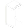 Mexen Kioto paroi de douche Walk-in 100 x 200 cm, rayures 8 mm, chrome - 800-100-101-01-09