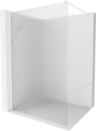 Mexen Kioto paroi de douche Walk-in 80 x 200 cm, rayures 8 mm, blanche - 800-080-101-20-09