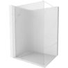 Mexen Kioto paroi de douche Walk-in 130 x 200 cm, rayures 8 mm, blanche - 800-130-101-20-09