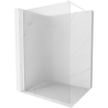 Mexen Kioto paroi de douche Walk-in 140 x 200 cm, rayures 8 mm, blanche - 800-140-101-20-09