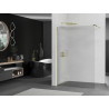 Mexen Kioto paroi de douche Walk-in 100 x 200 cm, rayures 8 mm, or - 800-100-101-50-09