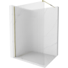 Mexen Kioto paroi de douche Walk-in 140 x 200 cm, rayures 8 mm, dorée - 800-140-101-50-09