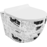 Mexen Lena bol de WC Rimless avec siège slim à fermeture lente, duroplast, Design blanc - 30224099