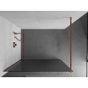 Mexen Kioto paroi de douche Walk-in 80 x 200 cm, rayures 8 mm, or rose - 800-080-101-60-09