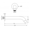 Mexen Kai bec verseuse murale, graphite - 79371-66