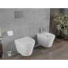 Mexen Rico cuvette WC sans bride avec siège à descente lente slim, duroplast, blanc brillant - 30720300