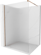 Mexen Kioto paroi de douche 130 x 200 cm, rayures 8 mm, or rose - 800-130-101-60-09