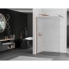 Paroi de douche Mexen Kioto 130 x 200 cm, rayures 8 mm, or rose - 800-130-101-60-09