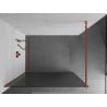 Paroi de douche Mexen Kioto 130 x 200 cm, rayures 8 mm, or rose - 800-130-101-60-09