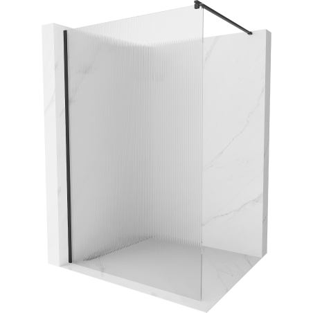 Mexen Kioto paroi de douche 80 x 200 cm, rayures 8 mm, noire - 800-080-101-70-09