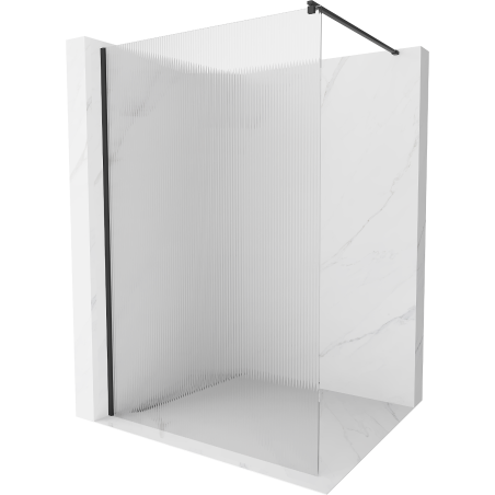 Mexen Kioto paroi de douche 110 x 200 cm, bandes 8 mm, noire - 800-110-101-70-09