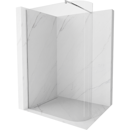 Mexen Kioto-R paroi de douche arrondie Walk-in 80 x 200 cm, transparent 8 mm, chrome - 800-080-101-01-06