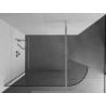 Mexen Kioto-R paroi de douche arrondie Walk-in 160 x 200 cm, transparent 8 mm, chrome - 800-160-101-01-06
