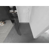 Mexen Kioto-R paroi de douche arrondie Walk-in 140 x 200 cm, transparent 8 mm, blanc - 800-140-101-20-06