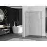 Mexen Kioto-R paroi de douche arrondie Walk-in 140 x 200 cm, transparent 8 mm, blanc - 800-140-101-20-06