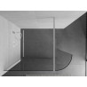 Mexen Kioto-R paroi de douche arrondie Walk-in 140 x 200 cm, transparent 8 mm, blanc - 800-140-101-20-06