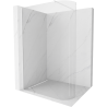 Mexen Kioto-R Paroi de douche arrondie Walk in 150 x 200 cm, transparent 8 mm, blanche - 800-150-101-20-06