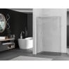 Mexen Kioto-R Paroi de douche arrondie Walk in 150 x 200 cm, transparent 8 mm, blanche - 800-150-101-20-06