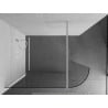 Mexen Kioto-R Paroi de douche arrondie Walk in 150 x 200 cm, transparent 8 mm, blanche - 800-150-101-20-06