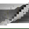 Mexen Kioto paroi de douche arrondie Walk-in 80 x 200 cm, transparent 8 mm, or - 800-080-101-50-06