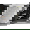 Mexen Kioto-R paroi de douche arrondie Walk-in 80 x 200 cm, transparent 8 mm, or - 800-080-101-50-06