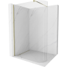 Paroi de douche arrondie Mexen Kioto Walk-in 110 x 200 cm, transparent 8 mm, or - 800-110-101-50-06
