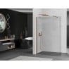 Mexen Kioto-R Paroi de douche arrondie Walk-in 130 x 200 cm, transparent 8 mm, or rose - 800-130-101-60-06