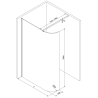 Mexen Kioto-R Paroi de douche arrondie Walk-in 140 x 200 cm, transparent 8 mm, or rose - 800-140-101-60-06