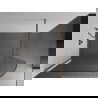 Mexen Kioto paroi de douche arrondie 160 x 200 cm, transparent 8 mm, Or rose - 800-160-101-60-06