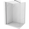 Mexen Kioto paroi de douche arrondie 100 x 200 cm, transparent 8 mm, Noir - 800-100-101-70-06