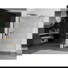 Mexen Kioto-R paroi de douche arrondie Walk-in 110 x 200 cm, transparent 8 mm, noir - 800-110-101-70-06