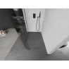 Mexen Kioto-R paroi de douche arrondie Walk-in 140 x 200 cm, transparent 8 mm, noir - 800-140-101-70-06