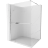 Mexen Kioto+ paroi de douche avec étagère Walk-in 70 x 200 cm, stries, chrome - 800-070-121-01-09