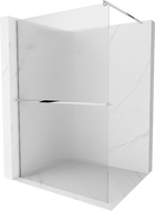 Mexen Kioto+ paroi de douche avec étagère Walk-in 120 x 200 cm, rainurée, chrome - 800-120-121-01-09