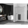 Mexen Kioto+ paroi de douche avec étagère Walk-in 120 x 200 cm, rayures, chrome - 800-120-121-01-09