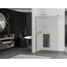 Mur de douche Mexen Kioto+ avec étagère Walk-in 110 x 200 cm, rayures, or - 800-110-121-50-09
