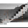 Mexen Kioto+ paroi de douche avec étagère Walk-in 110 x 200 cm, rayures, or rose - 800-110-121-60-09