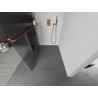 Mexen Kioto+ paroi de douche avec étagère Walk-in 130 x 200 cm, stries, or rose - 800-130-121-60-09