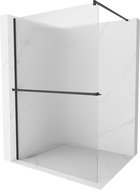 Paroi de douche Mexen Kioto+ avec étagère Walk-in 70 x 200 cm, rayures, noire - 800-070-121-70-09