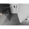 Mexen Kioto+ paroi de douche avec étagère Walk-in 80 x 200 cm, rayures, noire - 800-080-121-70-09