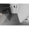 Mexen Kioto+ paroi de douche avec étagère Walk-in 100 x 200 cm, rayures, noire - 800-100-121-70-09