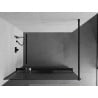 Mexen Kioto+ Paroi de douche avec étagère Walk-in 100 x 200 cm, rayures, noir - 800-100-121-70-09