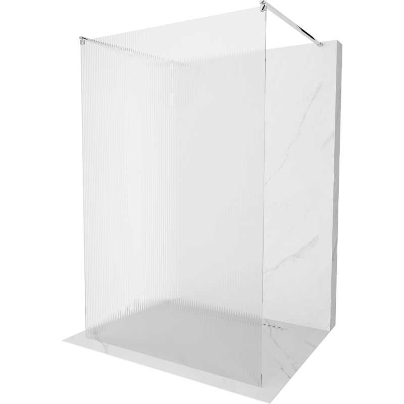 Mexen Kioto paroi de douche autoportante 110 x 200 cm, rainurée 8 mm, chrome - 800-110-002-01-09