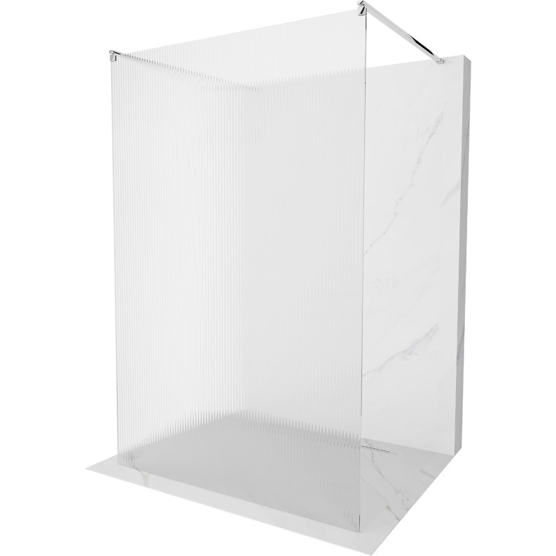 Mexen Kioto paroi de douche autoportante 110 x 200 cm, striée 8 mm, chrome - 800-110-002-01-09
