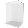 Mexen Kioto paroi de douche autoportante 130 x 200 cm, rayures 8 mm, Chrome - 800-130-002-01-09
