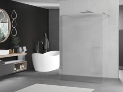 Mexen Kioto paroi de douche autoportante 140 x 200 cm, rainures 8 mm, chrome - 800-140-002-01-09