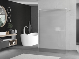 Mexen Kioto paroi de douche autoportante 110 x 200 cm, rainurée 8 mm, blanche - 800-110-002-20-09