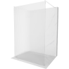 Mexen Kioto paroi de douche autoportante 130 x 200 cm, rainurée 8 mm, blanche - 800-130-002-20-09