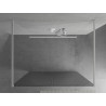 Mexen Kioto paroi de douche autoportante 130 x 200 cm, stries 8 mm, blanche - 800-130-002-20-09